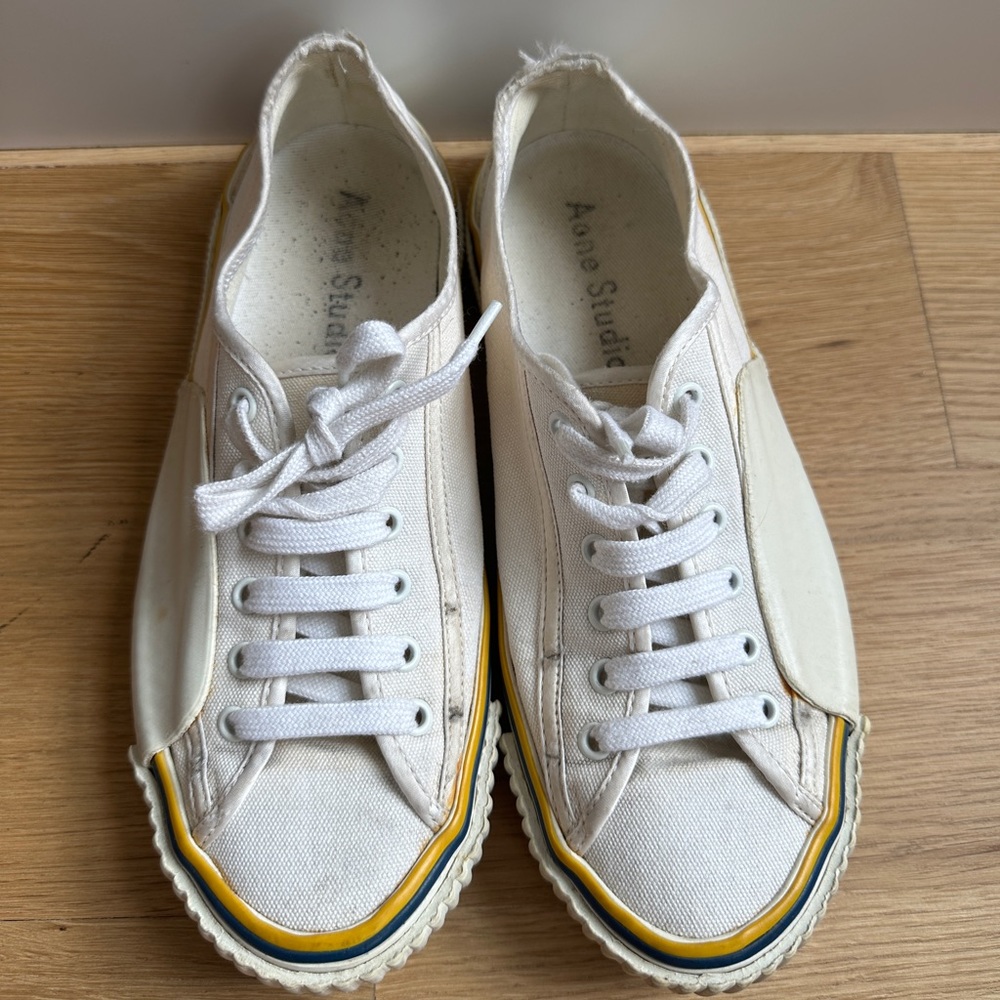 Acne Studios white canvas sneakers women’s 39